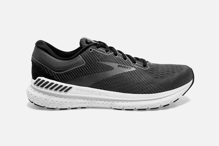 Zapatillas Running Brooks Transcend 7 Hombre Negras/Gris Baratas TIZM71685